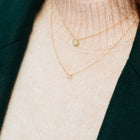 Medium Diamond Bezel Necklace