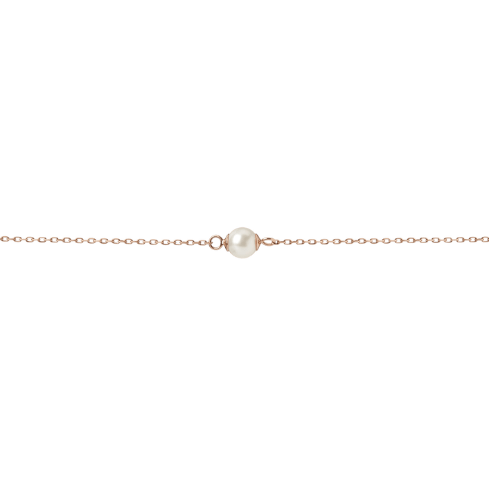 Simple Pearl Bracelet Rose Gold Vermeil 14k Rose Gold 18k Rose Gold   Front First