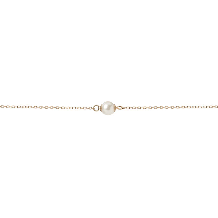 Simple Pearl Bracelet Yellow Gold Vermeil 14k Yellow Gold 18k Yellow Gold   Front First