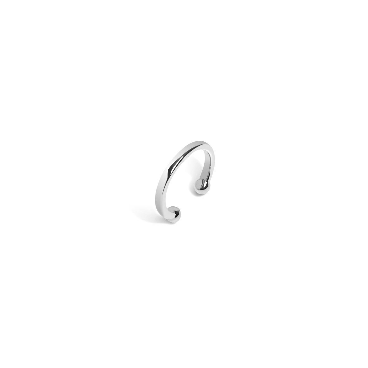 Simple Mini Earcuff Sterling Silver White Gold Vermeil 14k White Gold 18k White Gold Half Side