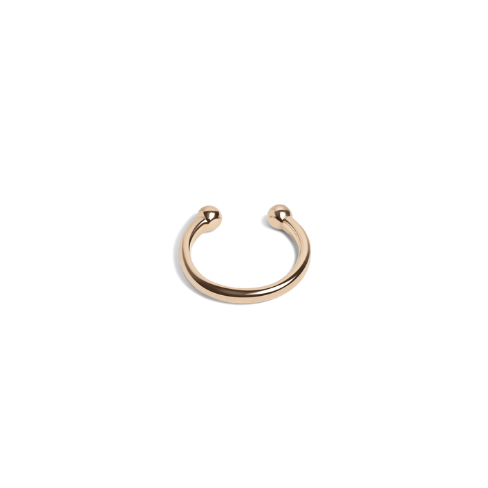 Simple Mini Earcuff Yellow Gold Vermeil 14k Yellow Gold 18k Yellow Gold Laid down    Front First