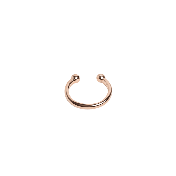 Simple Mini Earcuff Rose Gold Vermeil 14k Rose Gold 18k Rose Gold Laid down    Front First Pair | Single |