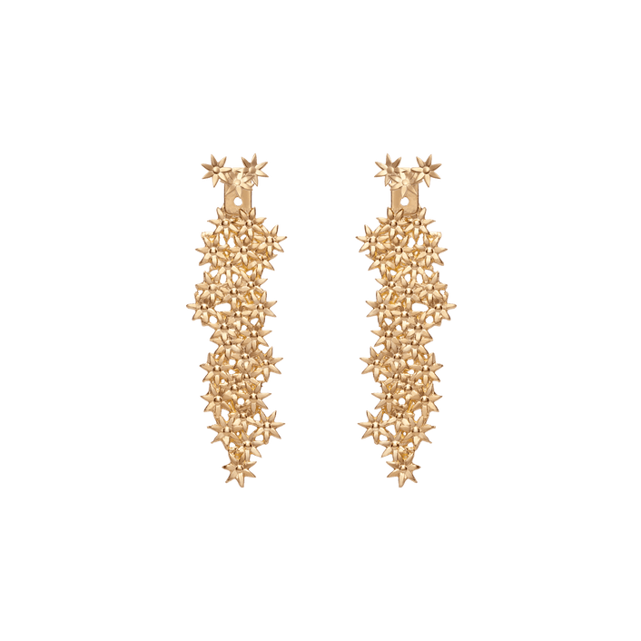 Flower Earring Back Large Yellow Gold Vermeil 14k Yellow Gold 18k Yellow Gold    Front First Pair | Single |