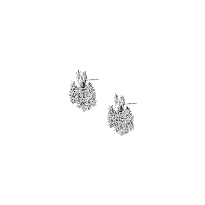 Flower Earring Back Small Sterling Silver White Gold Vermeil 14k White Gold 18k White Gold Half Side   Pair | Single |