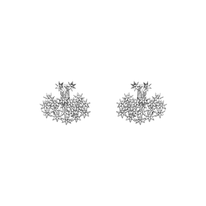 Flower Earring Back Small Sterling Silver White Gold Vermeil 14k White Gold 18k White Gold     Front First Pair | Single |