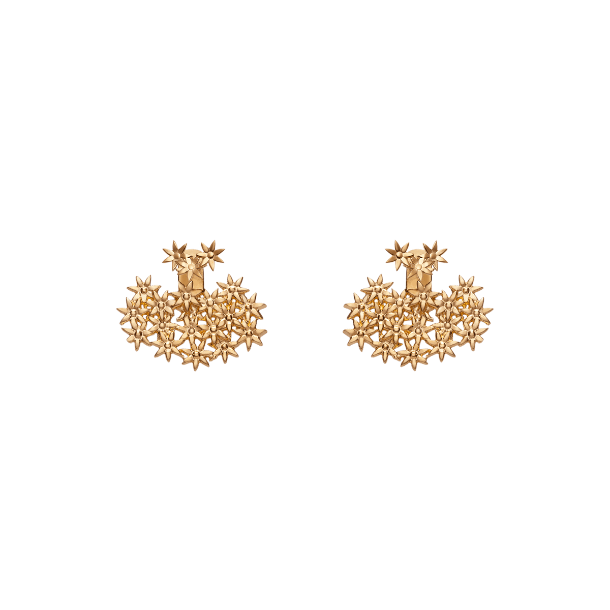 Flower Earring Back Small Yellow Gold Vermeil 14k Yellow Gold 18k Yellow Gold     Front First Pair | Single |