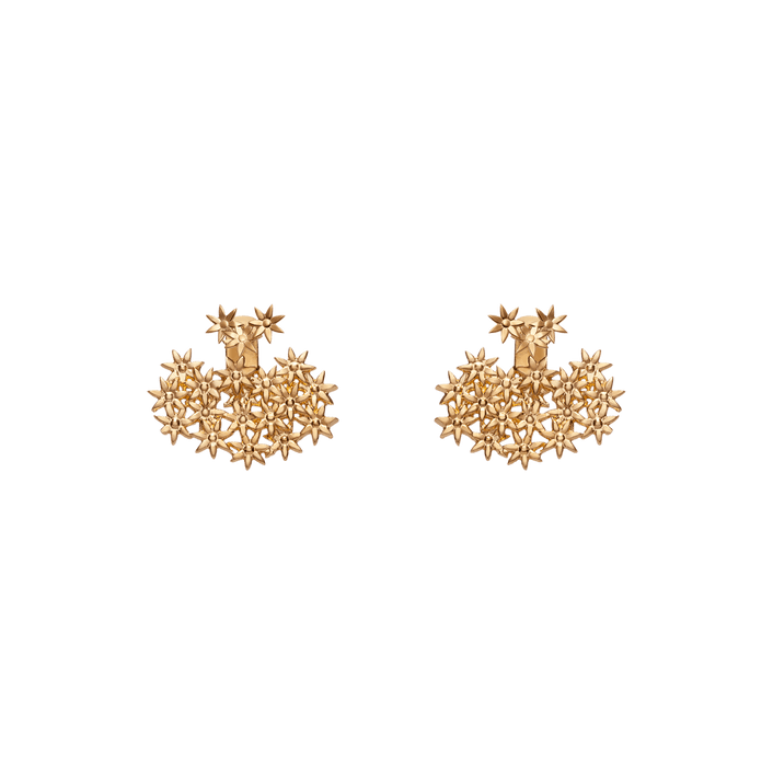 Flower Earring Back Small Yellow Gold Vermeil 14k Yellow Gold 18k Yellow Gold     Front First Pair | Single |