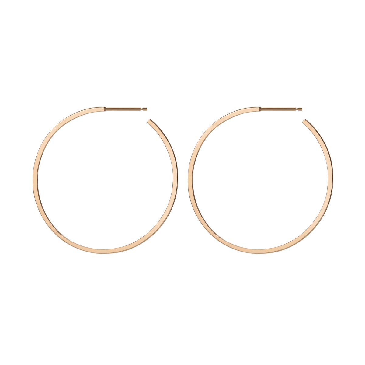 Hoop Earrings Yellow Gold Vermeil 14k Yellow Gold 18k Yellow Gold Side   Pair | Single |