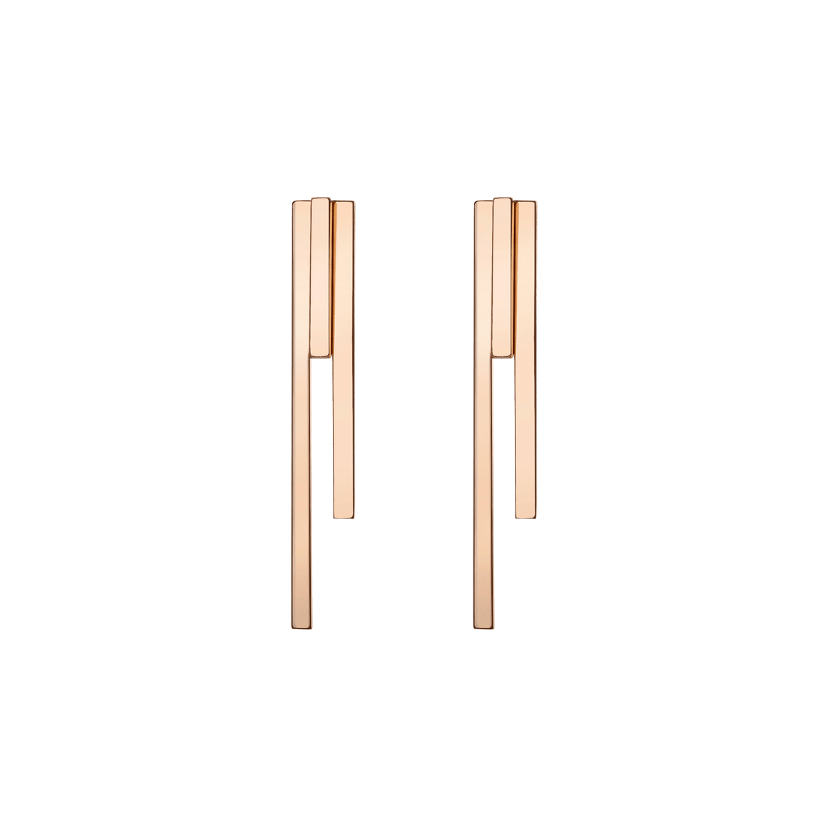 Tribar Ear Jacket Rose Gold Vermeil 14k Rose Gold 18k Rose Gold   Front First Pair | Single |