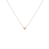 Diamond Bezel Necklace Yellow Gold Vermeil 14k Yellow Gold 18k Yellow Gold White Diamonds     Front First