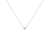 Diamond Bezel Necklace Rose Gold Vermeil 14k Rose Gold 18k Rose Gold White Diamonds     Front First