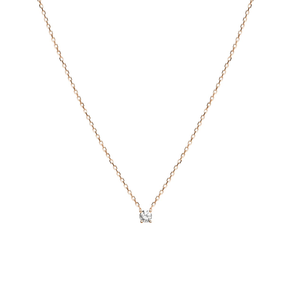 Medium Diamond Pendant Necklace in Yellow, Rose or White Gold