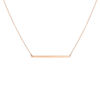 Gold Bar Necklace Rose Gold Vermeil 14k Rose Gold 18k Rose Gold     Front First