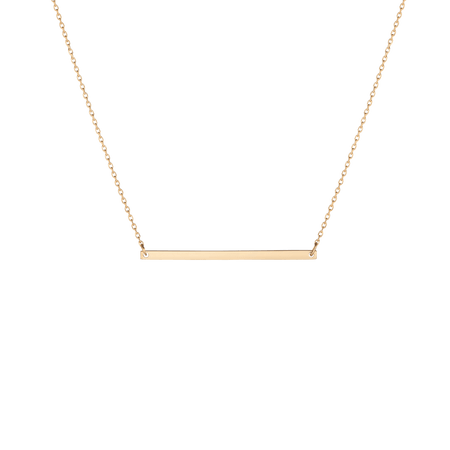 Engravable Gold Bar Necklace in Yellow, Rose or White Gold