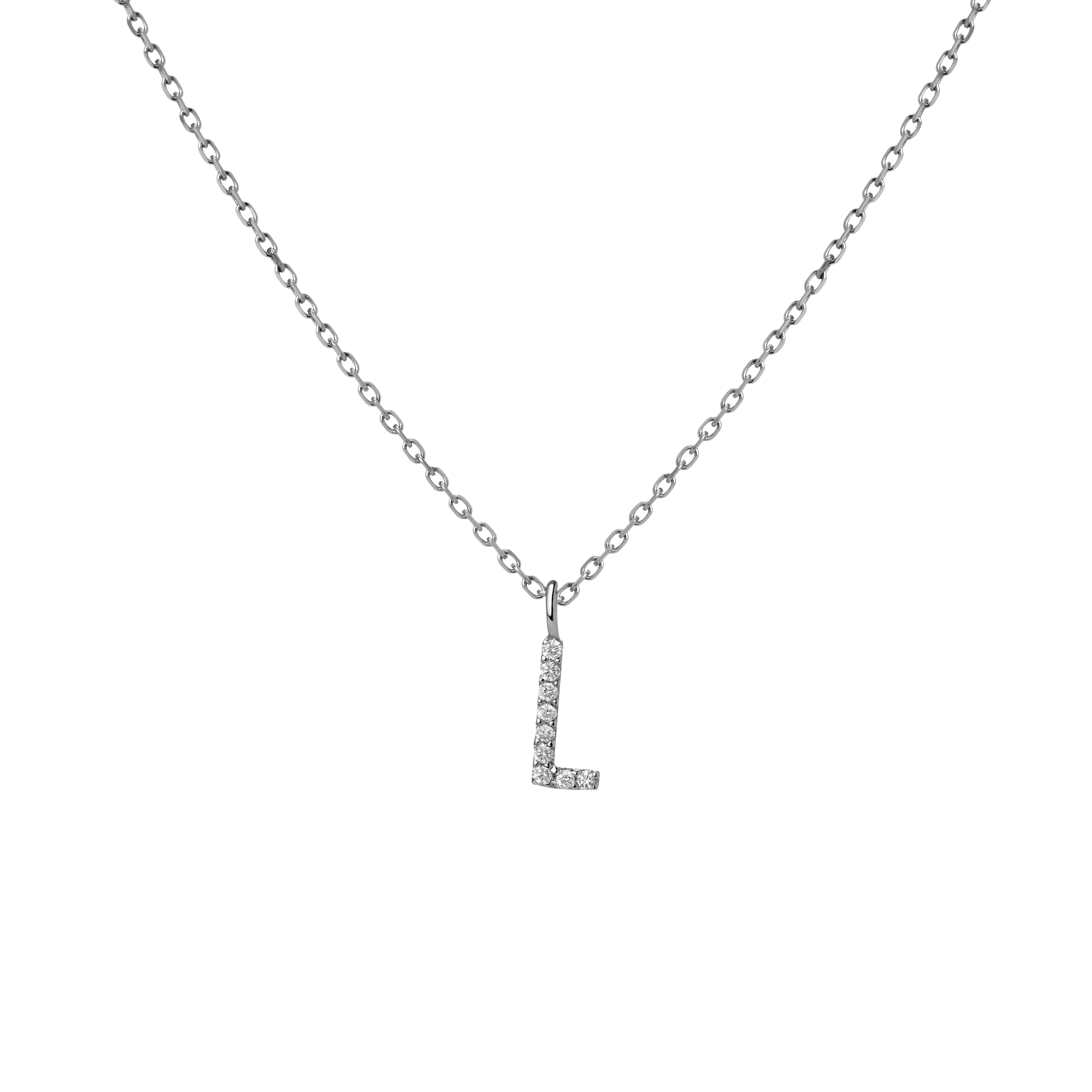 Classic Diamond Letter Necklace