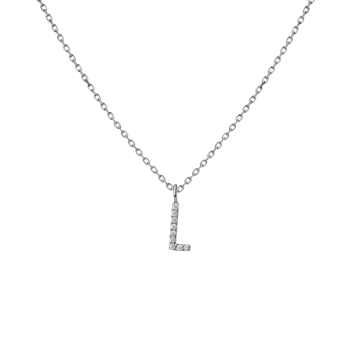 14k 18k White Gold L