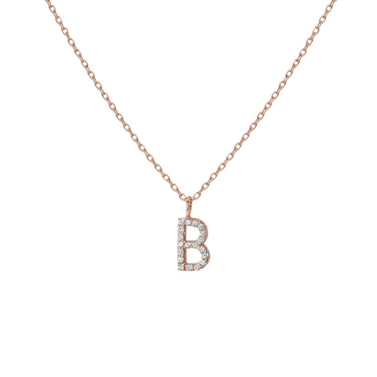 Classic Diamond Letter Necklace