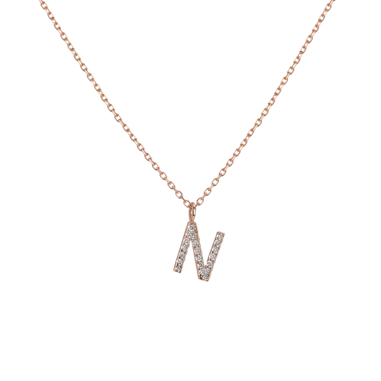 Classic Diamond Letter Necklace