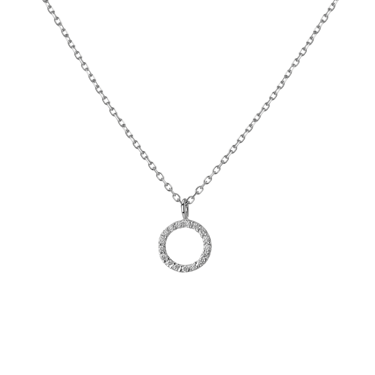 14k 18k White Gold O