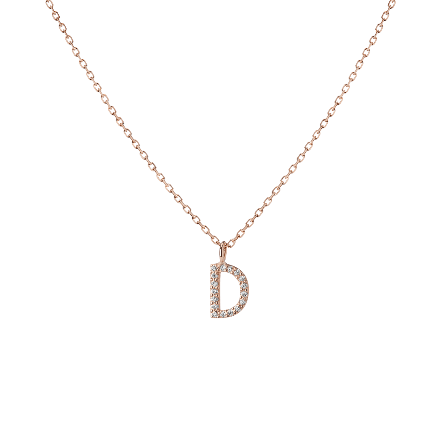 Classic Diamond Letter Necklace