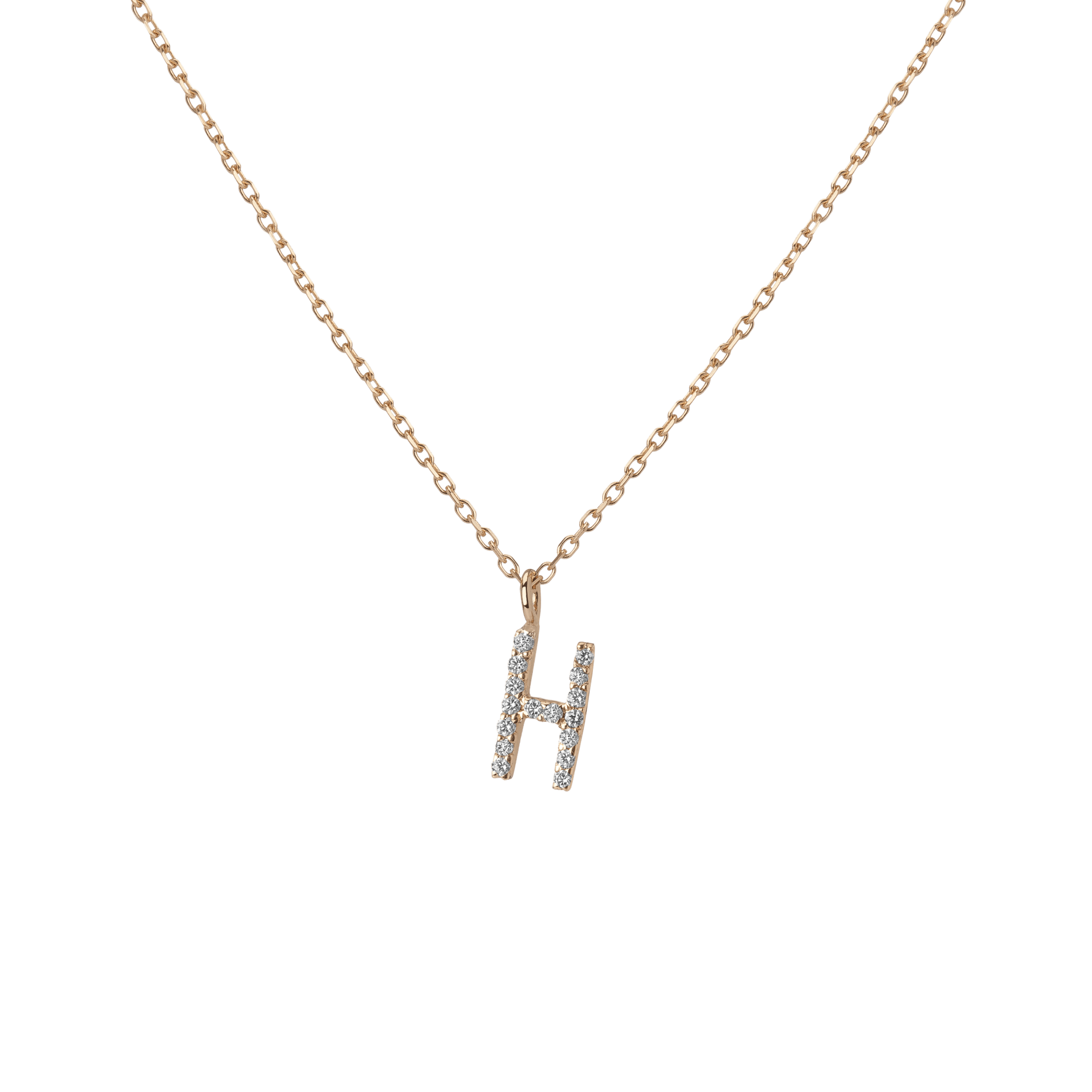 Classic Diamond Letter Necklace