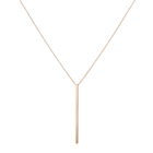 Long Gold Bar Drop Necklace