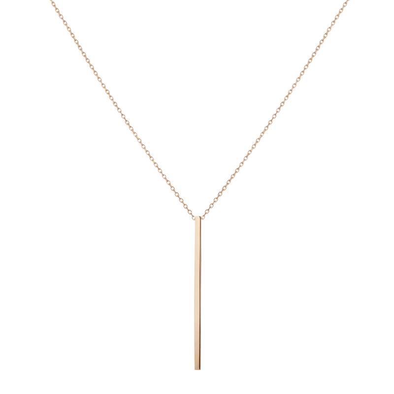 Long Bar Drop Necklace