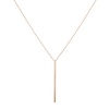 Long Gold Bar Drop Necklace Yellow Gold Vermeil 14k Yellow Gold 18k Yellow Gold     Front First