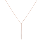 Long Gold Bar Drop Necklace