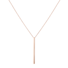 Long Gold Bar Drop Necklace