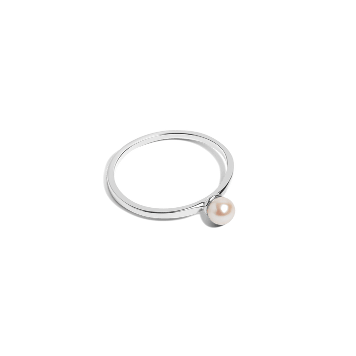 Simple Pearl Ri Sterling Silver White Gold Vermeil 14k White Gold 18k White Gold Laid down