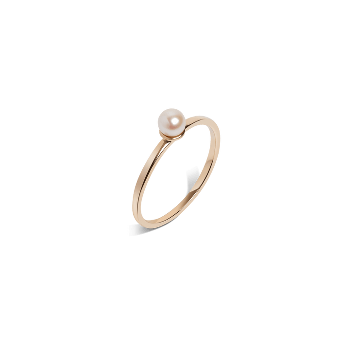 Simple Pearl Ri Yellow Gold Vermeil 14k Yellow Gold 18k Yellow Gold Half Side    Front First