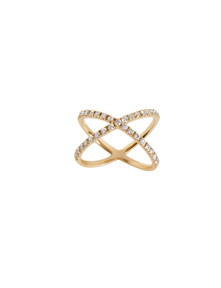    2135 × 2135px  X Ring Yellow Gold Vermeil 14k Yellow Gold 18k Yellow Gold White Diamonds Front First
