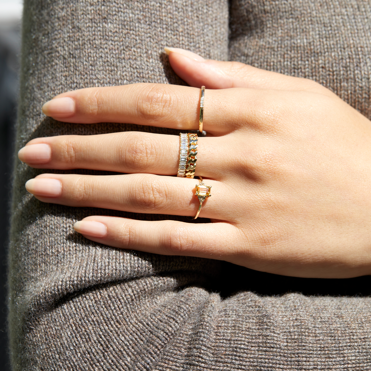 Vintage emerald online ring gold
