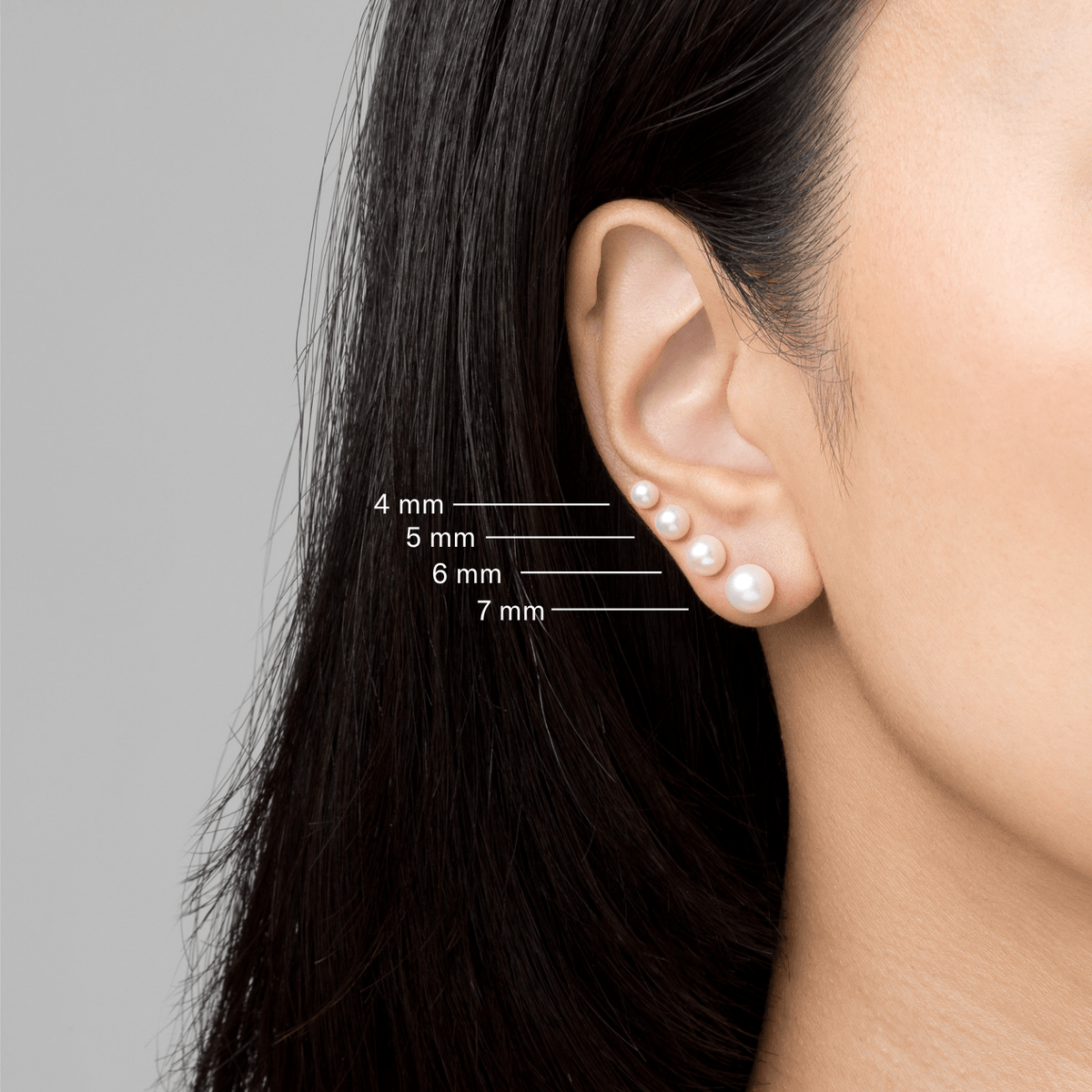 Single Pearl Stud Earrings by Ora Gift