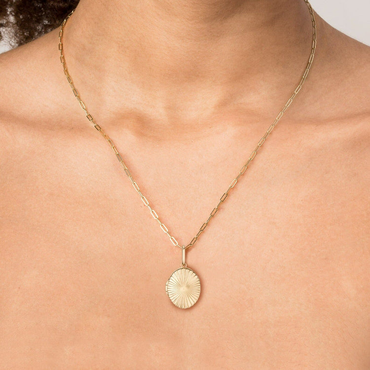 Infinity Locket Pendant in Yellow Gold