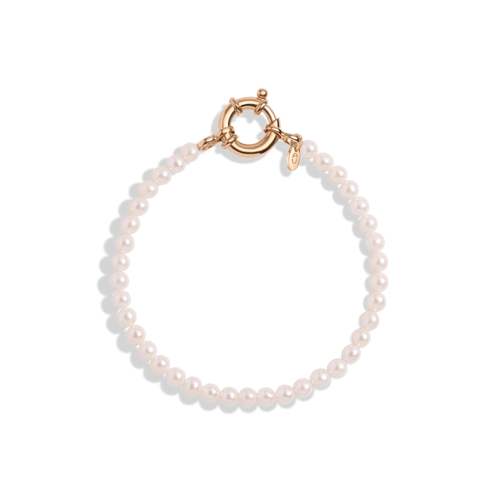 Pearl Aura Beaded Bracelet Vermeil Rose Gold 6.5in (S) 7in (M/L) First