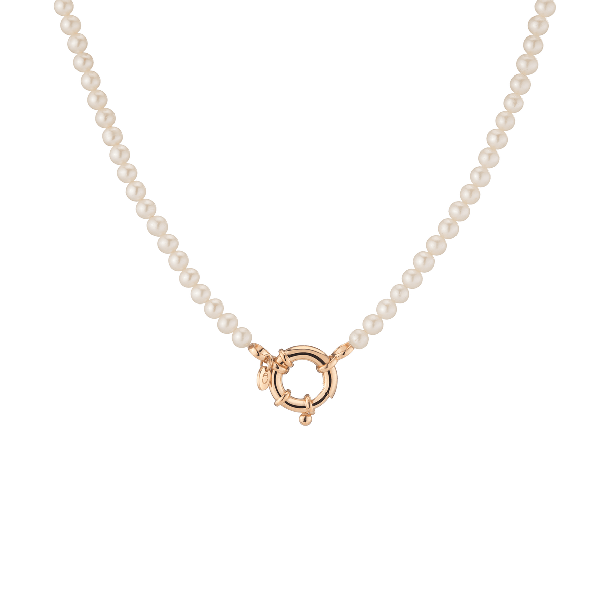 Pearl Aura Beaded Necklace Vermeil Rose Gold 16.5 in 18 in First